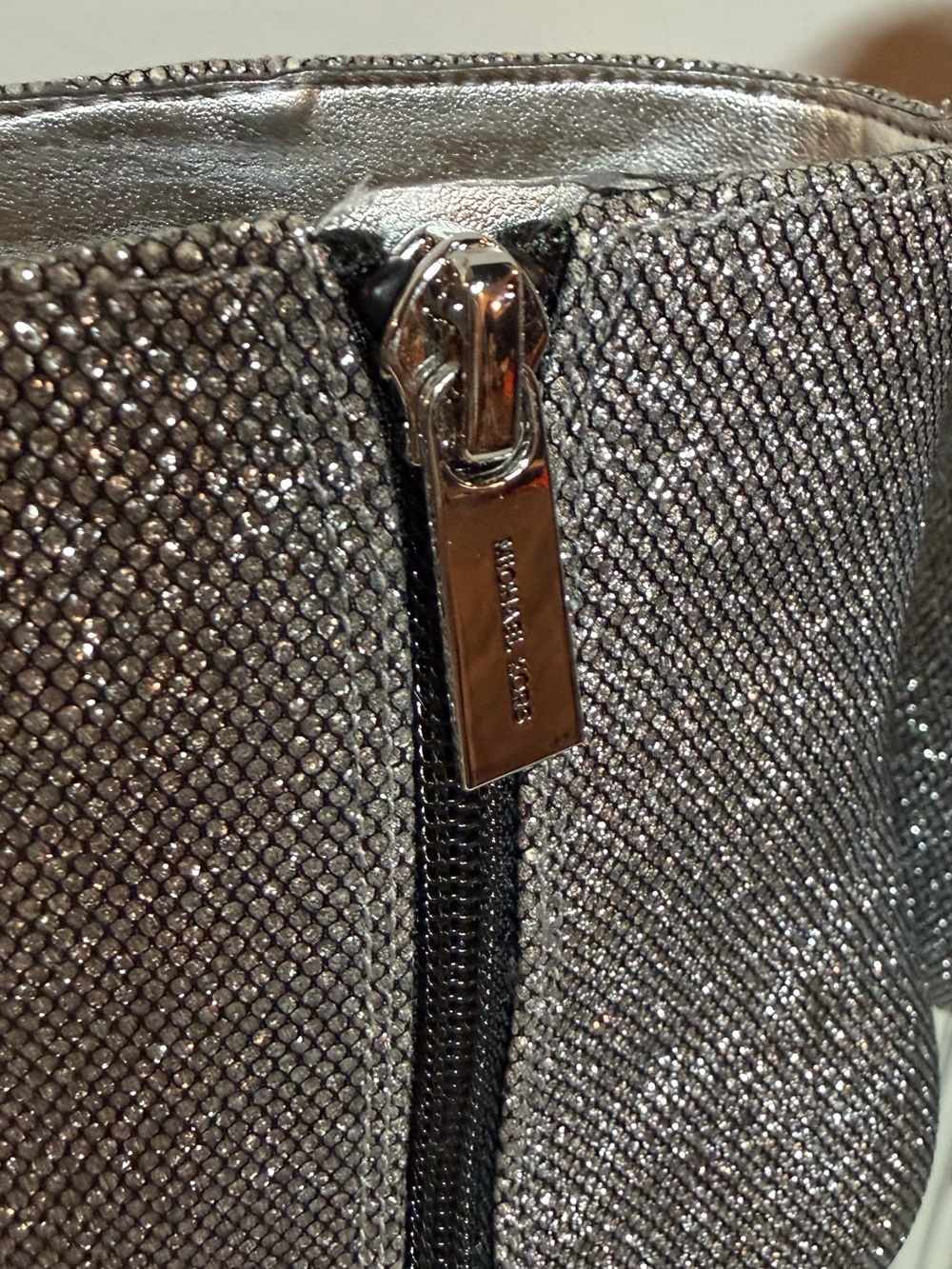 Michael Kora Glitter Silver Platform Boot - Picture 4 of 8